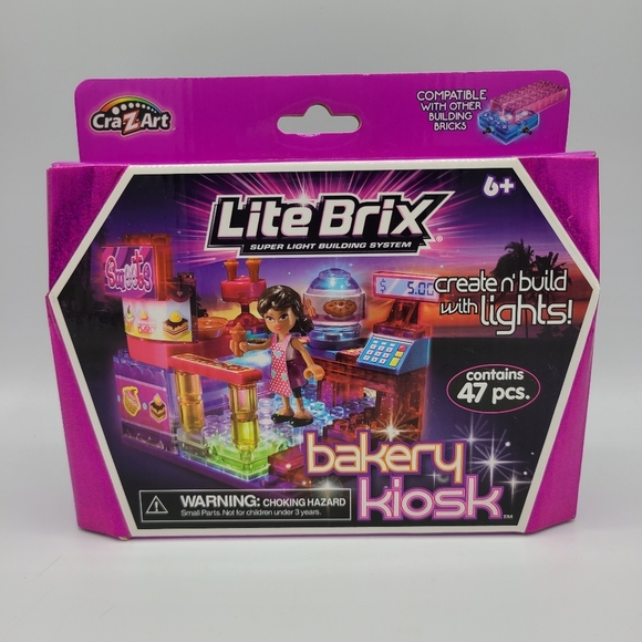 Lite Brix Super Light Building System Bakery Kiosk Play Set Girls Cra-Z-Art New - Picture 1 of 8